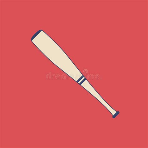 Mazza Da Baseball Di Vettore Per Colorare R Illustrazione Vettoriale