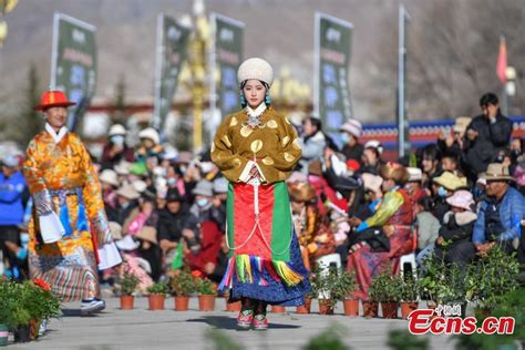 Fashion Show Presents Traditional Tibetan Costumes In Lhasa