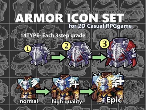 Armor Icons Set 2d 아이콘 Unity Asset Store