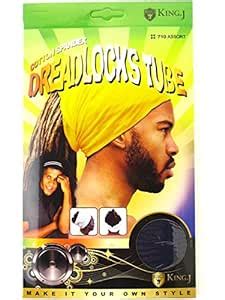 Amazon King J Unisex Cotton Spandex Dreadlocks Tube Navy Blue