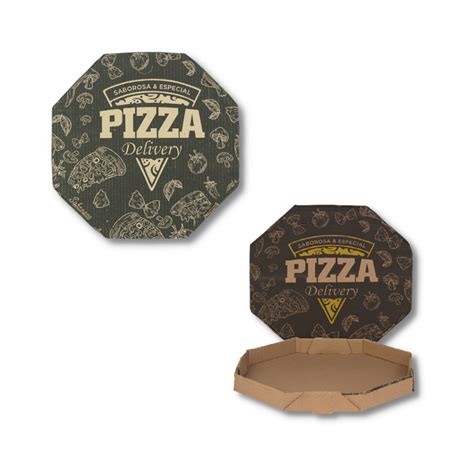 Caixa Parda De Pizza Oitavada Top Basic N Unidades Shopee