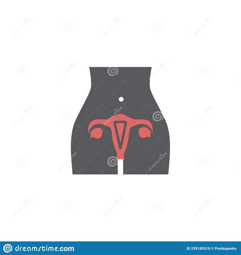 Uterus Icon In Cartoon Style Isolated On White Background Organs