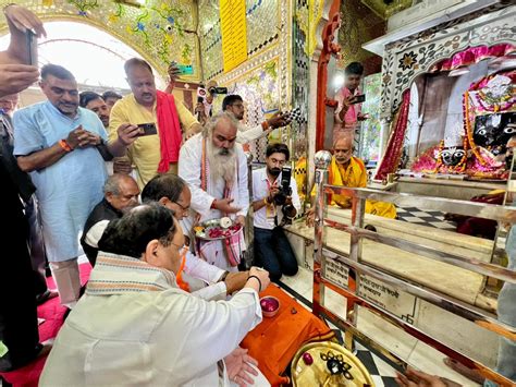 Bjp National President Shri Jp Nadda Offered Prayers At Lord Shri