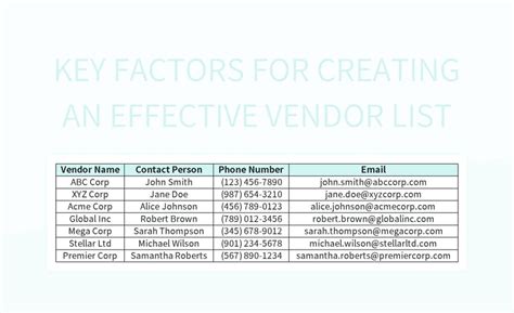 Free Supplier List Templates For Google Sheets And Microsoft Excel ...