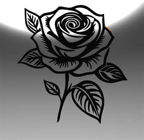 2D ART ROSE, FLOWER, LINE ART FLOWER 2, FLOWER DECOR, WALL ROSE, LINE ART ROSE by beudeanflorin ...