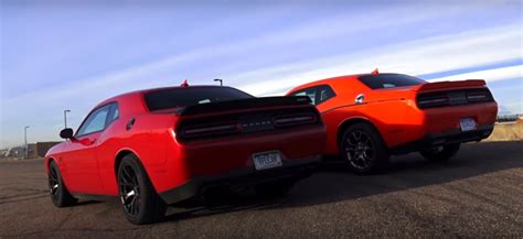 Dodge Challenger Hellcat Vs Dodge Challenger Gt Awd Drag Race Packs A Surprise Autoevolution