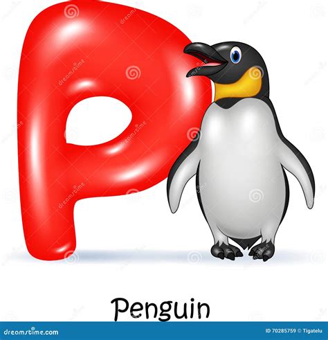 Illustration De Bande Dessinée De Lettre De P Pour Le Pingouin