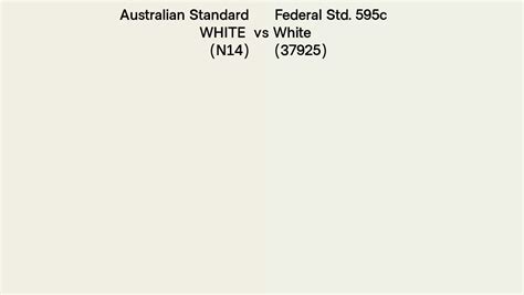 Australian Standard WHITE N14 Vs Federal Std 595c White 37925 Side