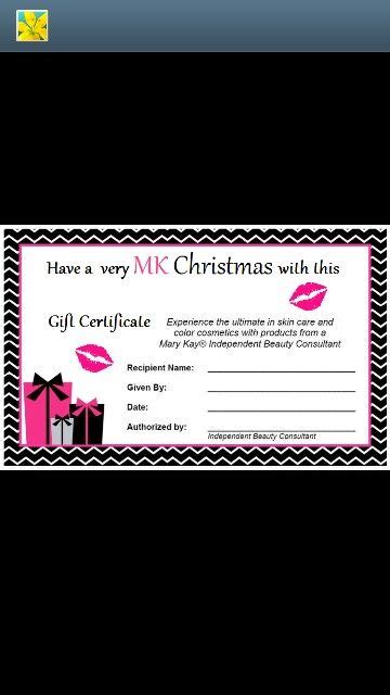 Mary Kay T Certificate Template Cardtemplatemyid