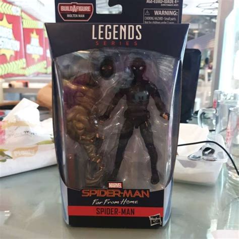 Promo Hasbro Marvel Legends Baf Molten Man Spiderman Stealth Suit