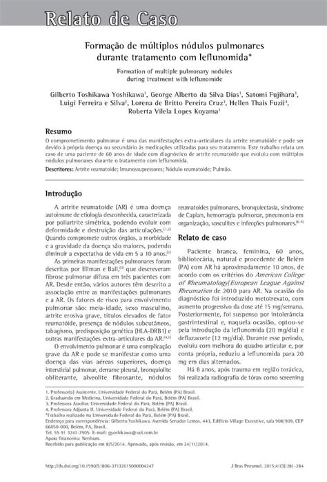 Pdf Relato De Caso Intersticial Pulmonar Derrame