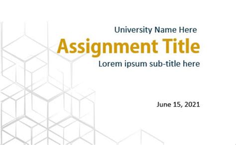 English Assignment Cover Page Templates Ms Word Cover Page Templates ...