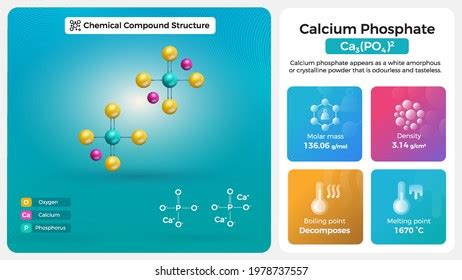 Calcium Phosphate Properties Chemical Compound Structure Stock Vector ...