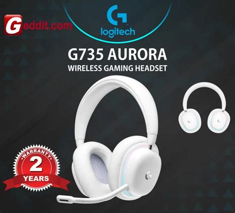 Logitech G735 Aurora Wireless Gaming Headset Customisable Lightsync Rgb Lighting Lightspeed