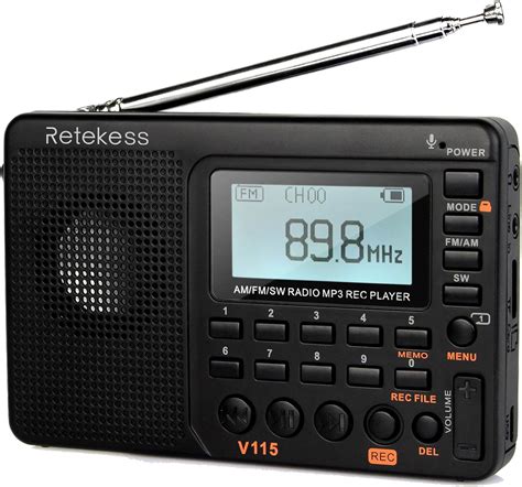 Retekess V115 Portable Radio AM FM Shortwave Radio Digital Radio With