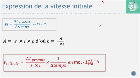 Enzymologie D Termination De La Vitesse Initiale Par M Thode