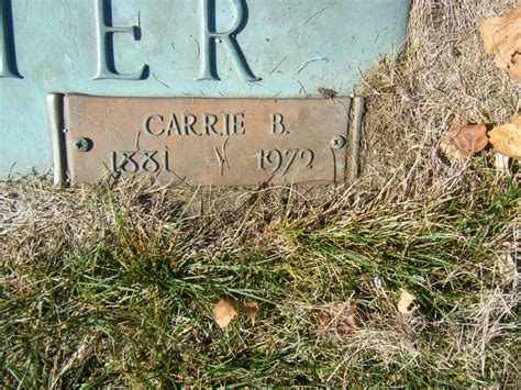 Carrie Belle Zimmerman Carter Memorial Find A Grave