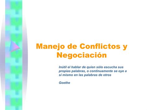 Manejo De Conflictos Y Negociación Ppt