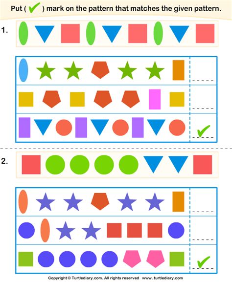 Finding Similar Patterns Worksheet Turtle Diary