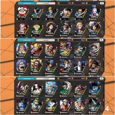 Opbr One Piece Bounty Rush Account Ex Zoro Bigmom Olin Kaido