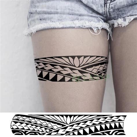 Waterproof Temporary Tattoo Sticker Tribal Totem Band Fake Tatto