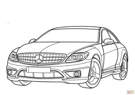 Coloriage Mercedes amg couleur dessin gratuit à imprimer