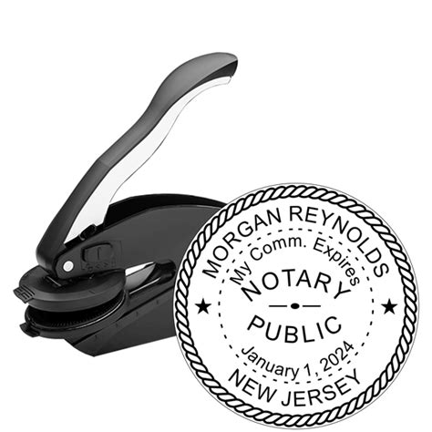 New Jersey Notary Rectangle Seal Simply Stamps