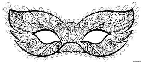 Coloriage Masque Carnaval Mystere Dessin Carnaval à imprimer