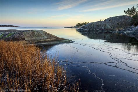 Fotokonst Natur Sk Rg Rd Blank Is Vid Havet I Sk Rg Rden Mats