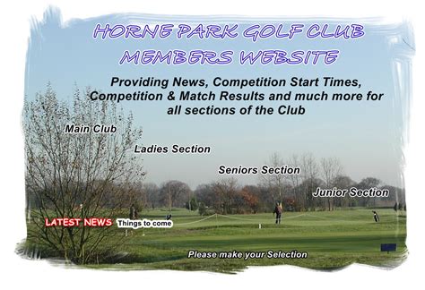 Horne Park Golf Club - Members Portal