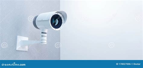 CCTV camera on the wall stock photo. Image of technology - 178027006