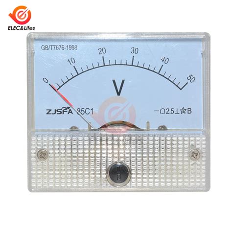 DC 12V 24V Analog Voltmeter 85C1 Analog Panel Volt Monitor Voltage