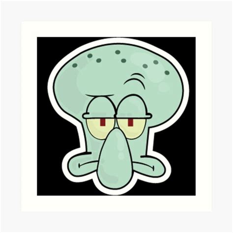 "Squidward Face" Art Print for Sale by stokesk391 | Redbubble