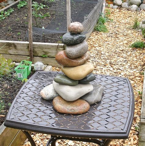 Garden Cairn Lake Michigan Leelanau Re Stackable Beach Stone Cairn