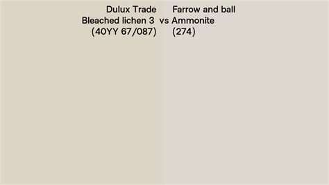 Dulux Trade Bleached Lichen 3 40yy 67087 Vs Farrow And Ball Ammonite 274 Side By Side