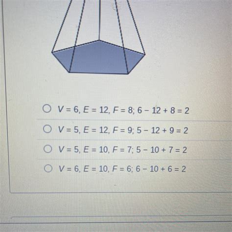 Identify The Number Of Vertices Edges And Faces Of The Polyhedron