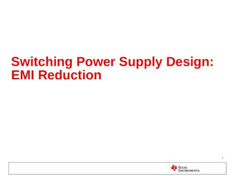 Ppt Switching Power Supply Design Emi Ppt Dokumen Tips