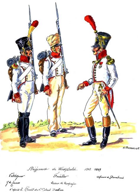 Westphalia Infantry Regiment Voltigeur Grande Tenue Fusilier Tenue De Campagne And Grenadier