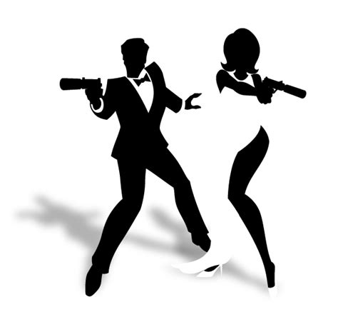 James Bond Theme Gun Barrel Sequence Silhouette Service Agent Png Download 584 548 Free