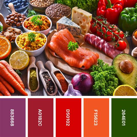 food color palettes  appetizing designs color meanings