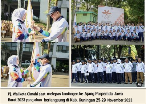 Pj Walikota Cimahi Lepas Kontingen Ke Porpemda Jawa Barat Di Kab