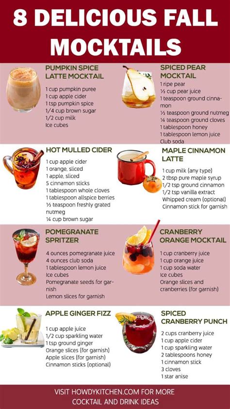 8 Delicious Fall Mocktails Drink Recipes Nonalcoholic Mocktails