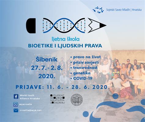 Ljetna škola bioetike i ljudskih prava 2020 Info Centar Za Mlade