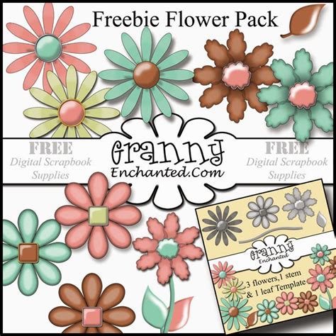 GRANNY ENCHANTED'S BLOG: Free Digital Scrapbook Elements: Flowers from ...