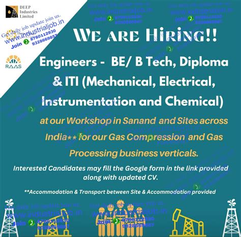 Deep Industries Limited Oil And Gas Job Vacancy For Mechanical