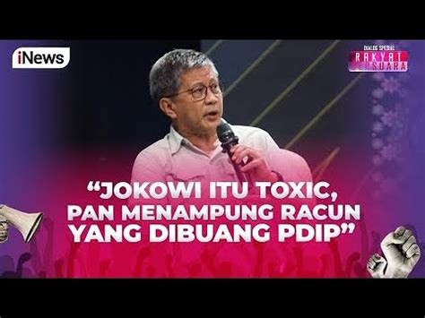 Rocky Gerung Nilai Jokowi Itu Toxic Pan Menampung Racun Yang Sudah