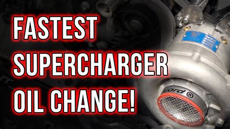 How To Change Supercharger Oil Easy Youtube