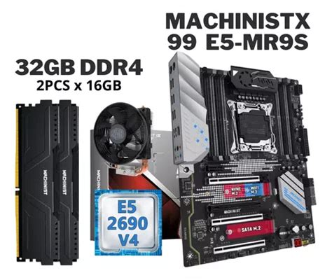 Kit Gamer Placa Mãe X99 E5 mr9s Xeon E5 2690 V4 32gb Cooler