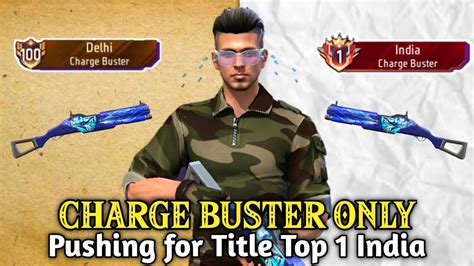 Pushing TOP 1 In Charge Buster Free Fire Solo Rank Pushing With Tips