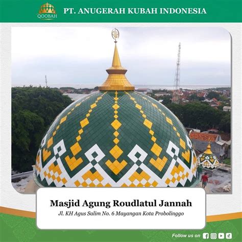 Jual Kubah Masjid Probolinggo Spesialis Enamel Dan Galvalum